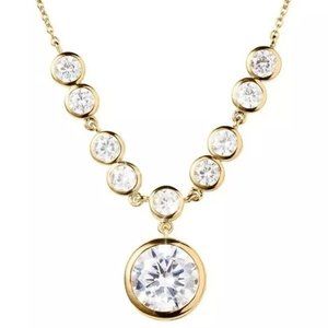 18K GOLD PLATED LUXURY NECKLACE WITH ZIRCON PENDANT COLLAR